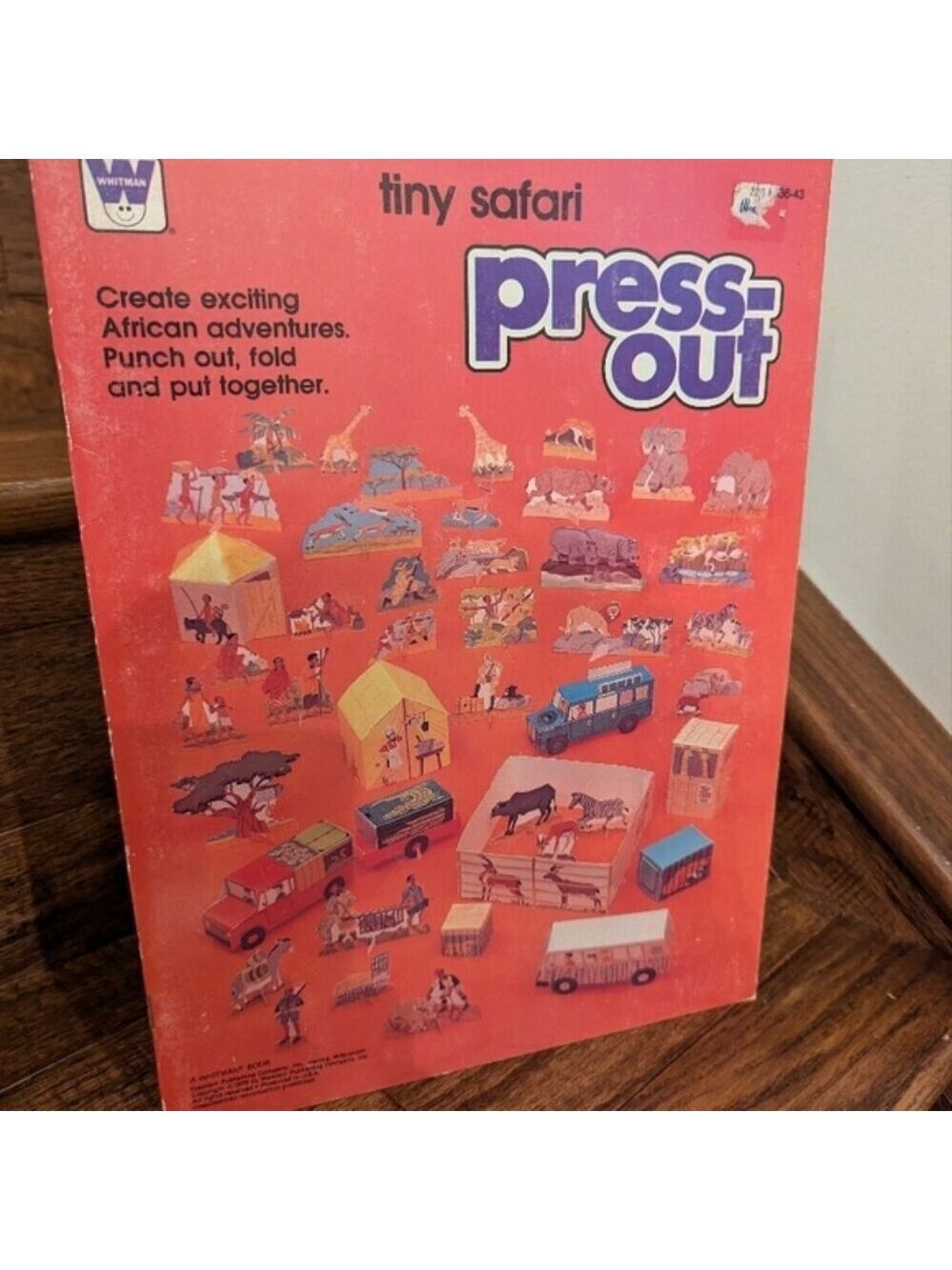Vintage 1975 Tiny Safari paper craft Press-Out Book a Whitman book